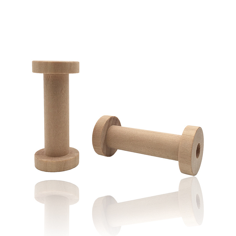 10Pcs Natural Wooden Spools 3x - Typewriter Ribbon Roll 评论和价格