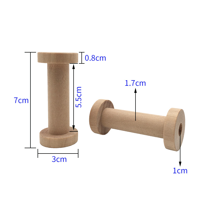 10Pcs Natural Wooden Spools 3x - Typewriter Ribbon Roll 评论和价格