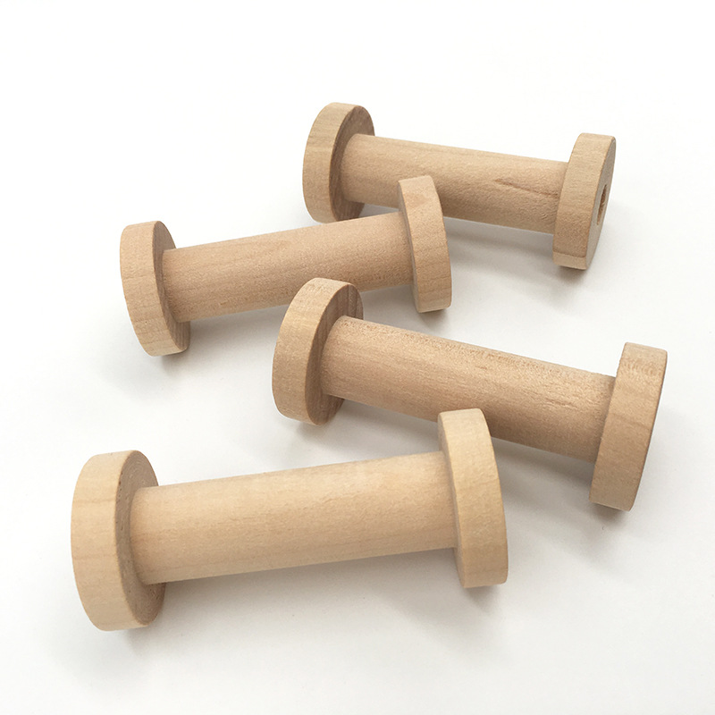 10Pcs Natural Wooden Spools 3x - Typewriter Ribbon Roll 评论和价格