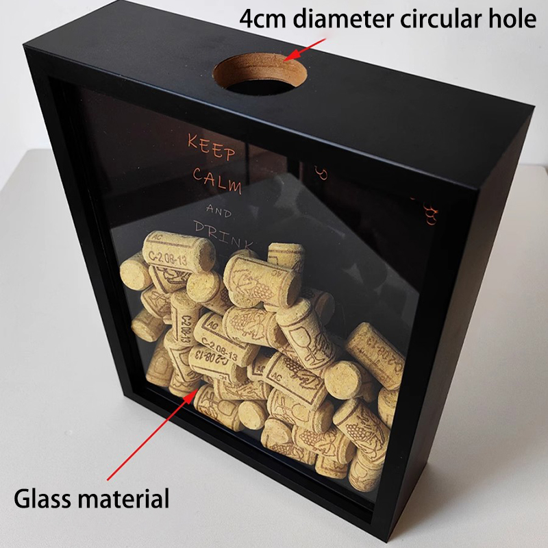Red Wine Cork Display Frame Wo - Vintage Collectible Glass 评论和价格