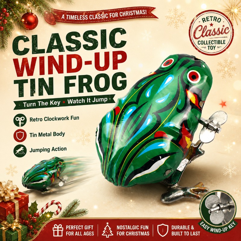 Vintage Wind‑Up Tin Jumping Fr - Vintage Toys Collection 评论和价格