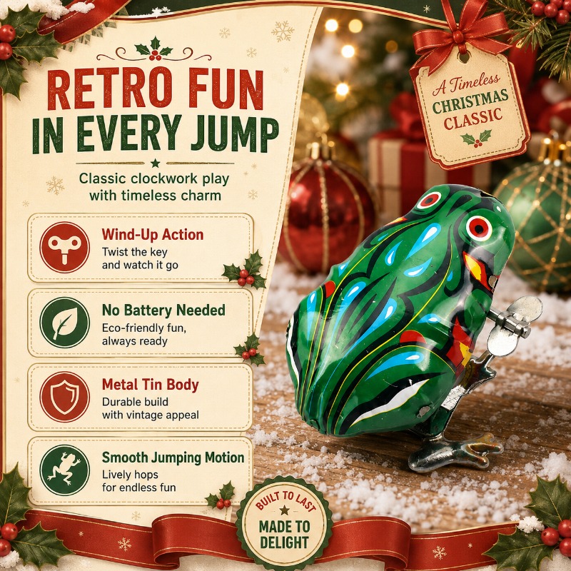 Vintage Wind‑Up Tin Jumping Fr - Vintage Toys Collection 评论和价格