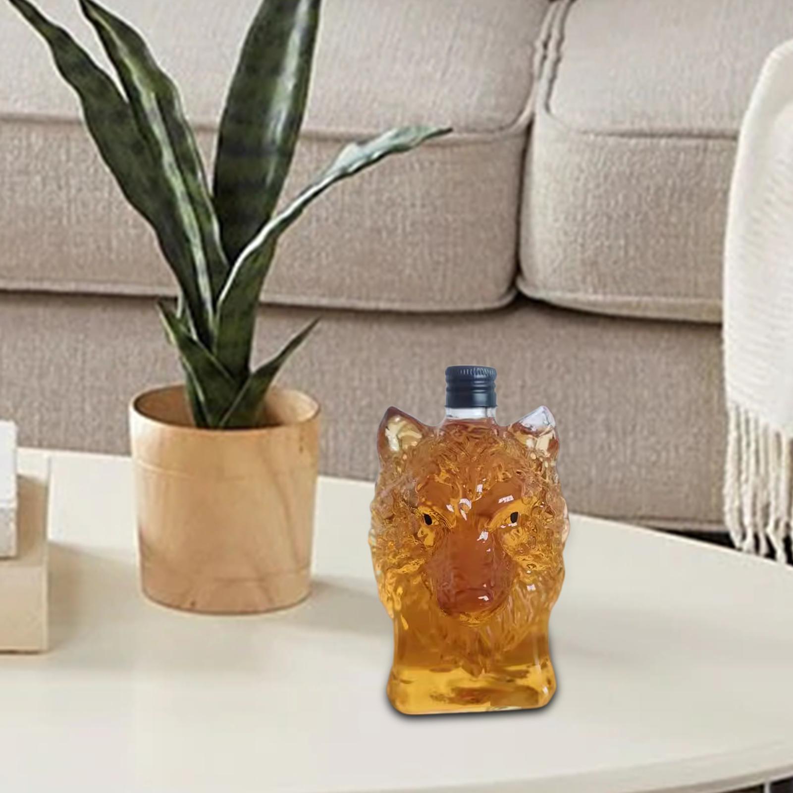 Whiskey Bottle Wolf Shape Wine - Vintage Collectible Glass 评论和价格
