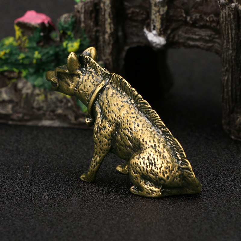 Brass Hyaenidae with Eyes Stat - Vintage Collectible Accessories 评论和价格