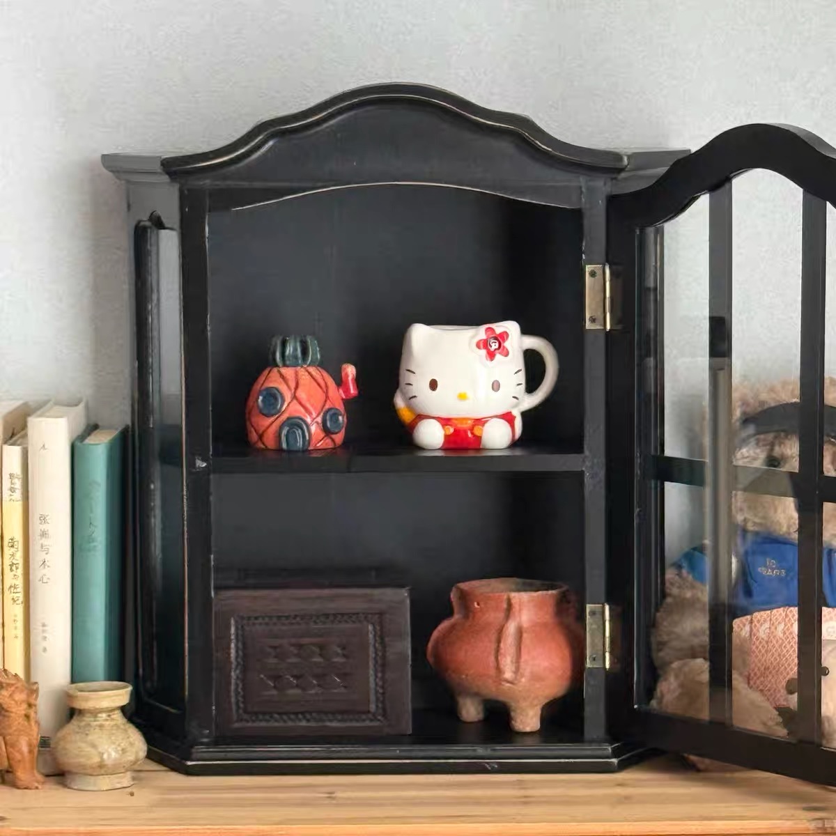 Vintage Distressed Wood Wall C - Vintage Collectible Glass 评论和价格