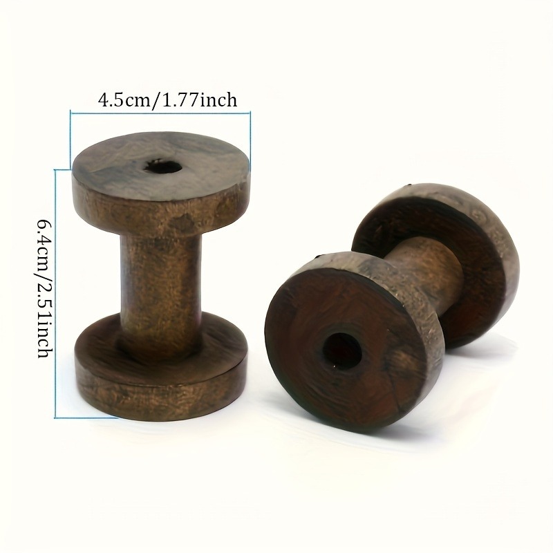 6Pcs Vintage Wooden Spools DIY - Typewriter Ribbon Roll 评论和价格