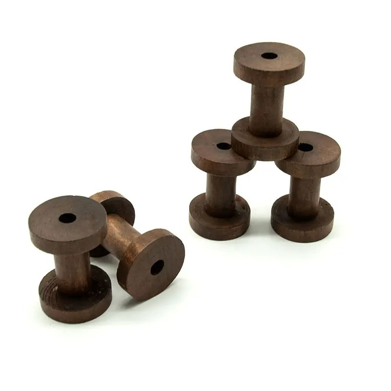 6Pcs Vintage Wooden Spools DIY - Typewriter Ribbon Roll 评论和价格