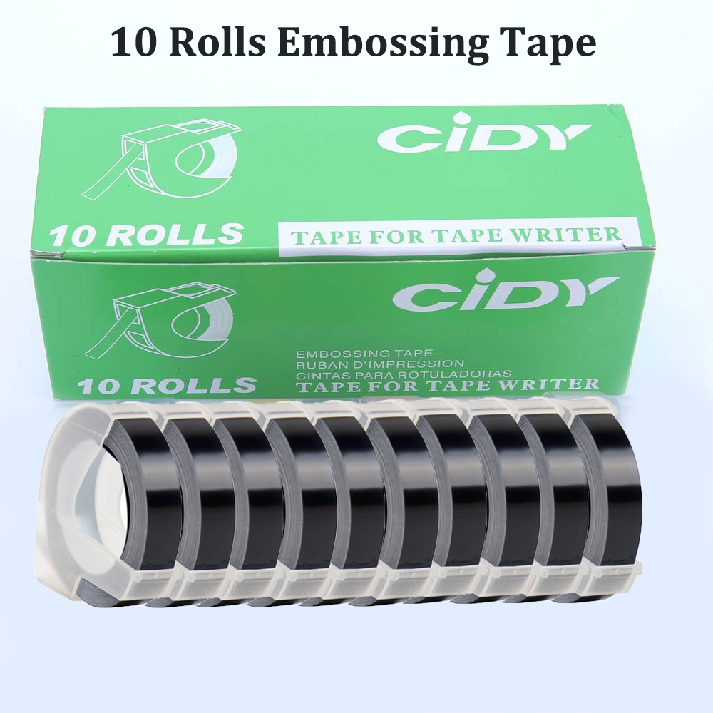 10Rolls 3D Embossing Tape Refi - Typewriter Ribbon Roll 评论和价格