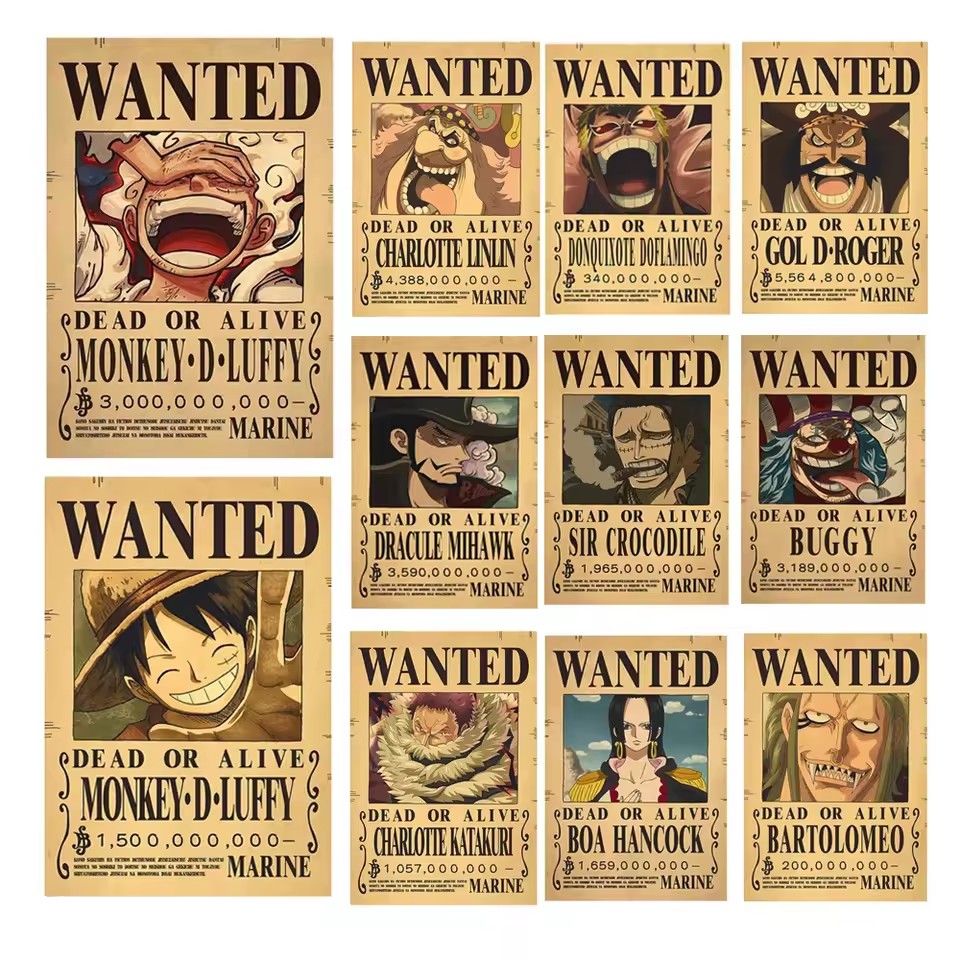 Anime One Piece Bounty Wanted  - Vintage Toys Collection 评论和价格