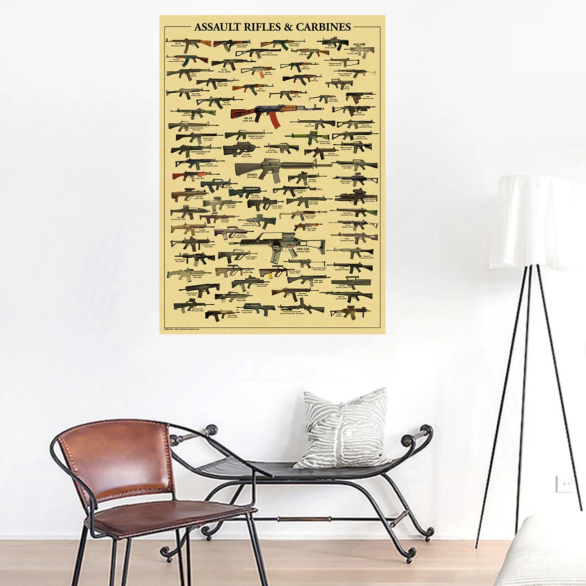 Famous Gun Collection Posters  - Vintage Collectible Guns 评论和价格