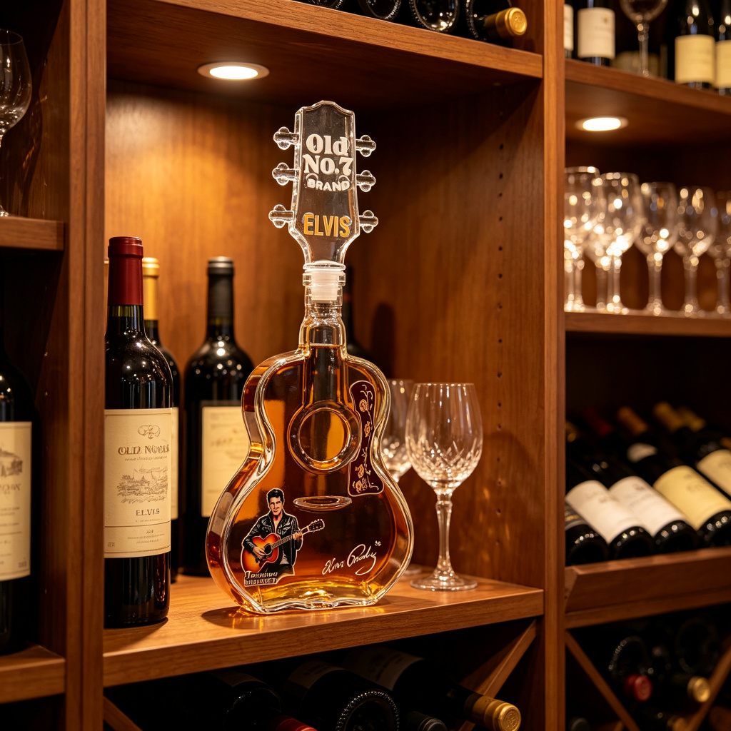 Elvis Guitar Whiskey Decanter  - Vintage Collectible Glass 评论和价格