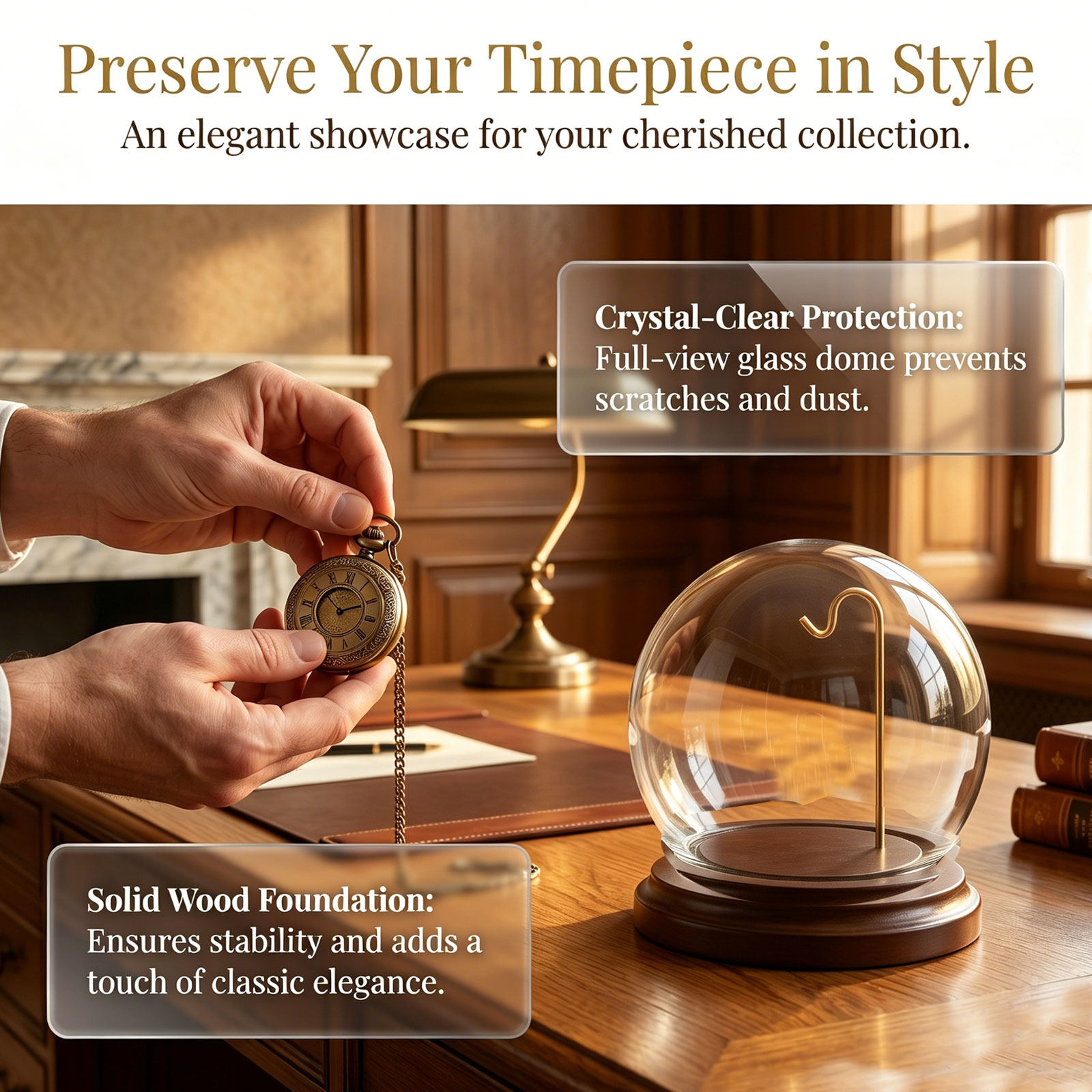 Pocket Watch Display Dome Clea - Vintage Watch Collecting 评论和价格