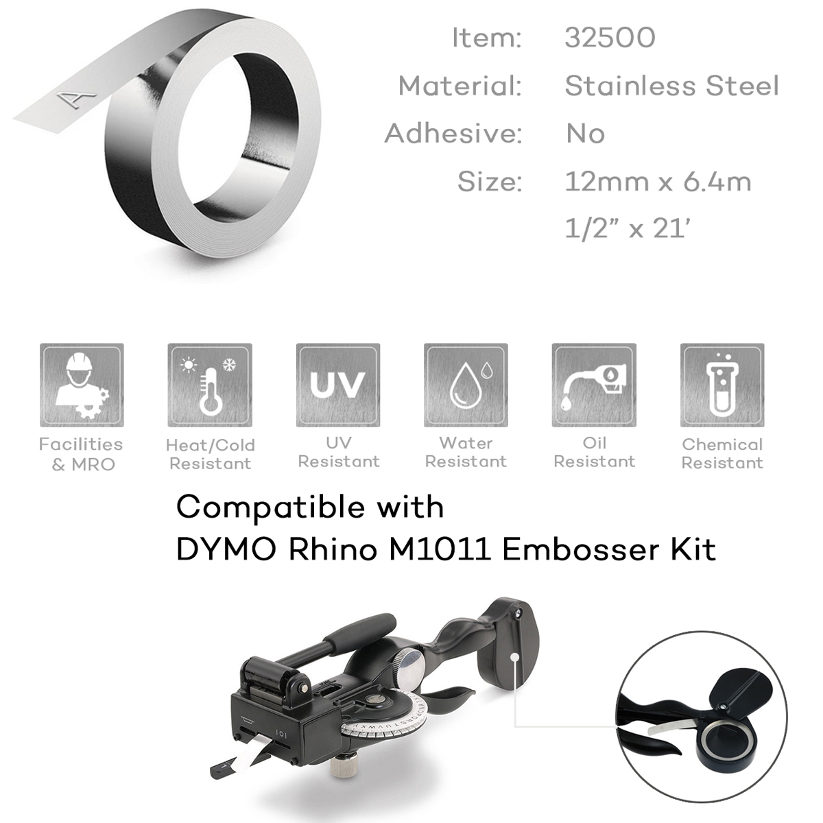10 Rolls Compatible For DYMO 3 - Typewriter Ribbon Roll 评论和价格